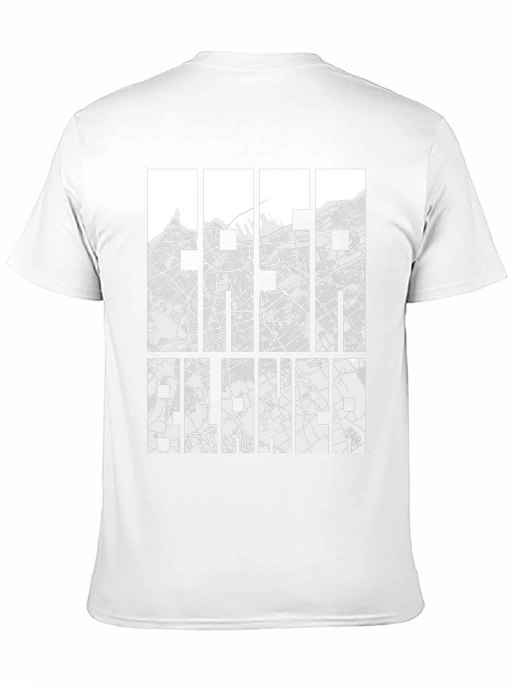 Abstract City Map Graphic Tee - Black