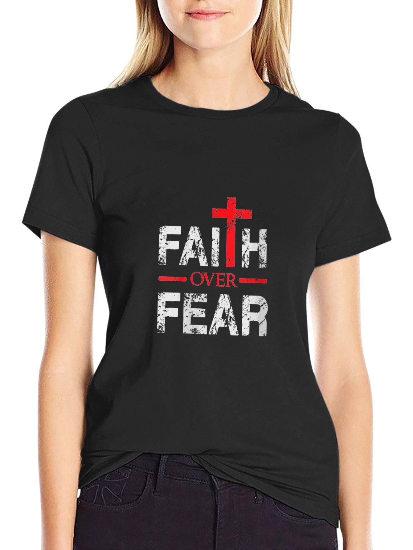 Faith Over Fear Graphic Tee - Christian Apparel