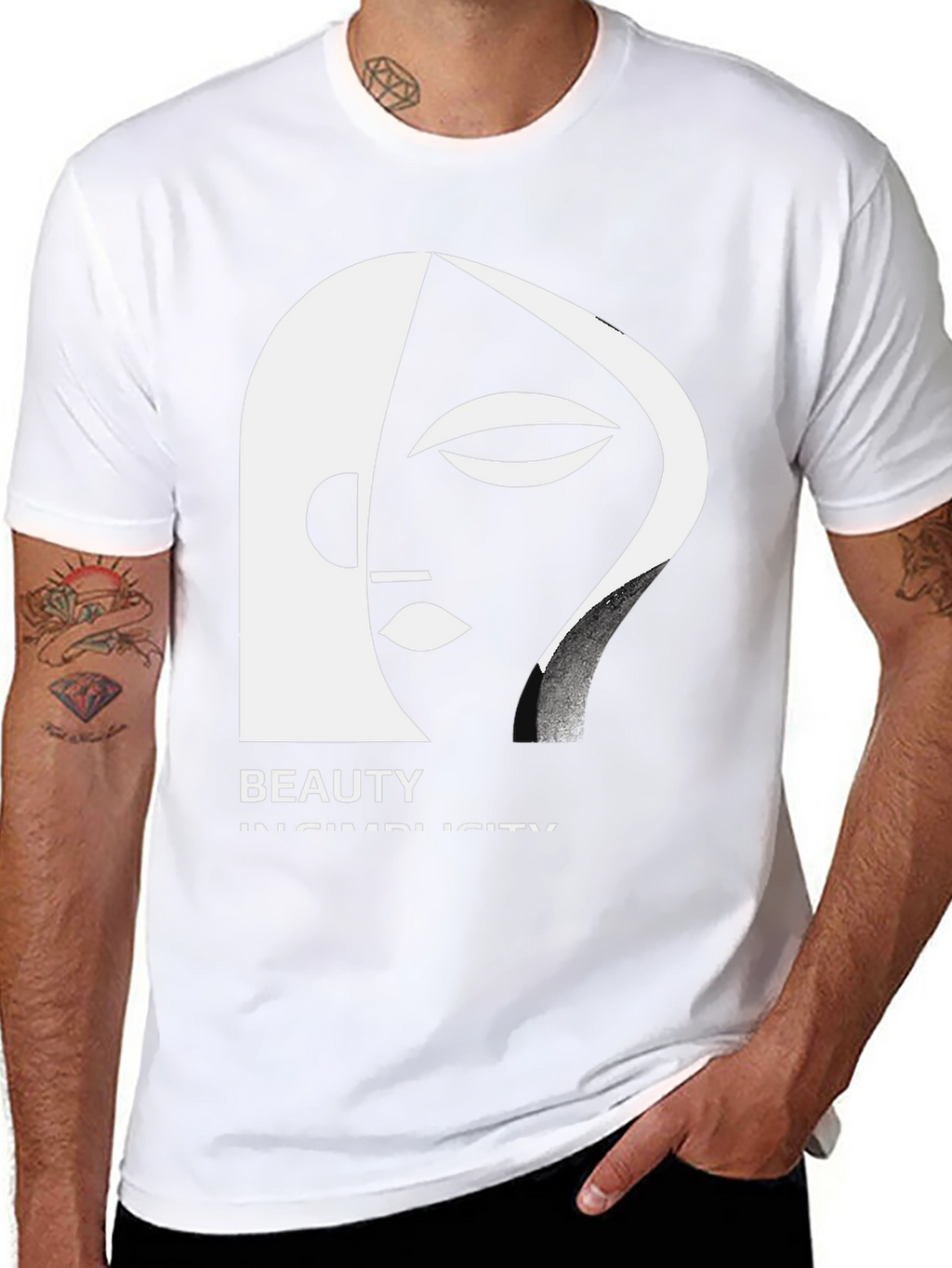 Abstract Face Graphic T-Shirt: Beauty in Simplicity