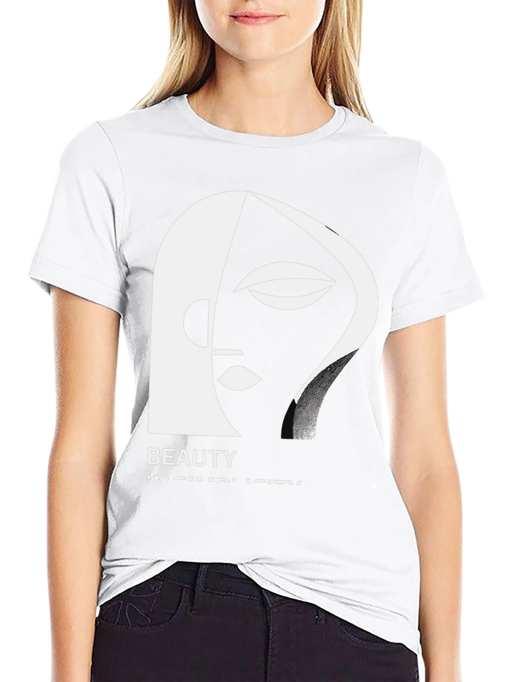 Abstract Face Graphic T-Shirt: Beauty in Simplicity