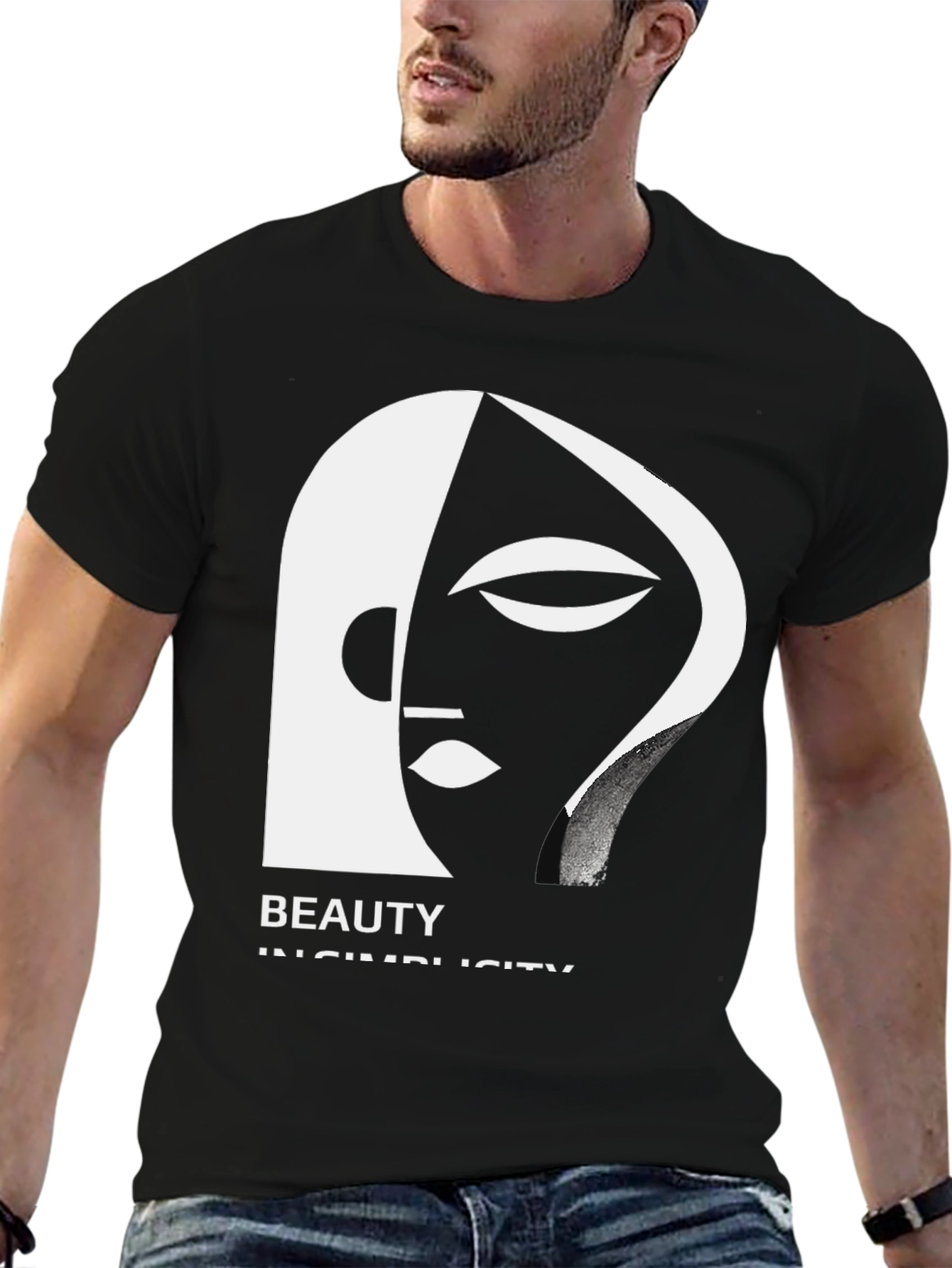 Abstract Face Graphic T-Shirt: Beauty in Simplicity