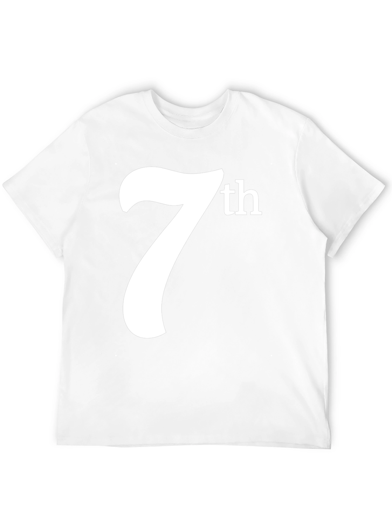 7th Graphic Tee - Black Cotton T-Shirt