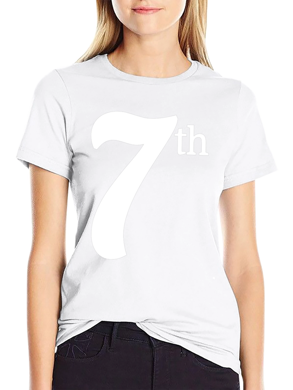 7th Graphic Tee - Black Cotton T-Shirt