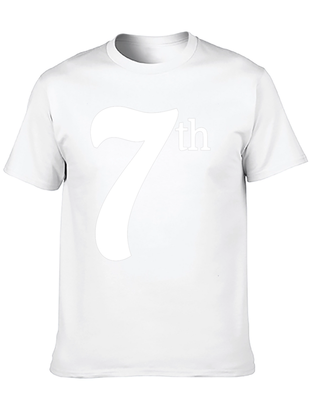 7th Graphic Tee - Black Cotton T-Shirt