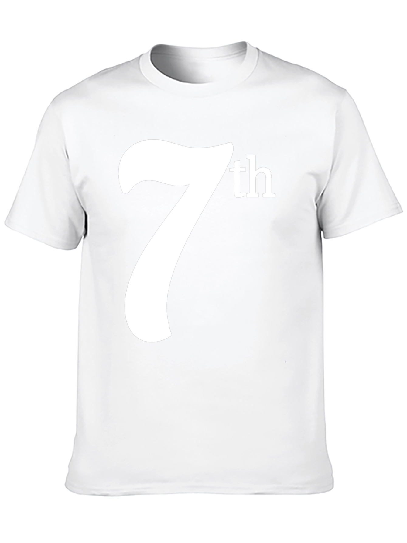 7th Graphic Tee - Black Cotton T-Shirt