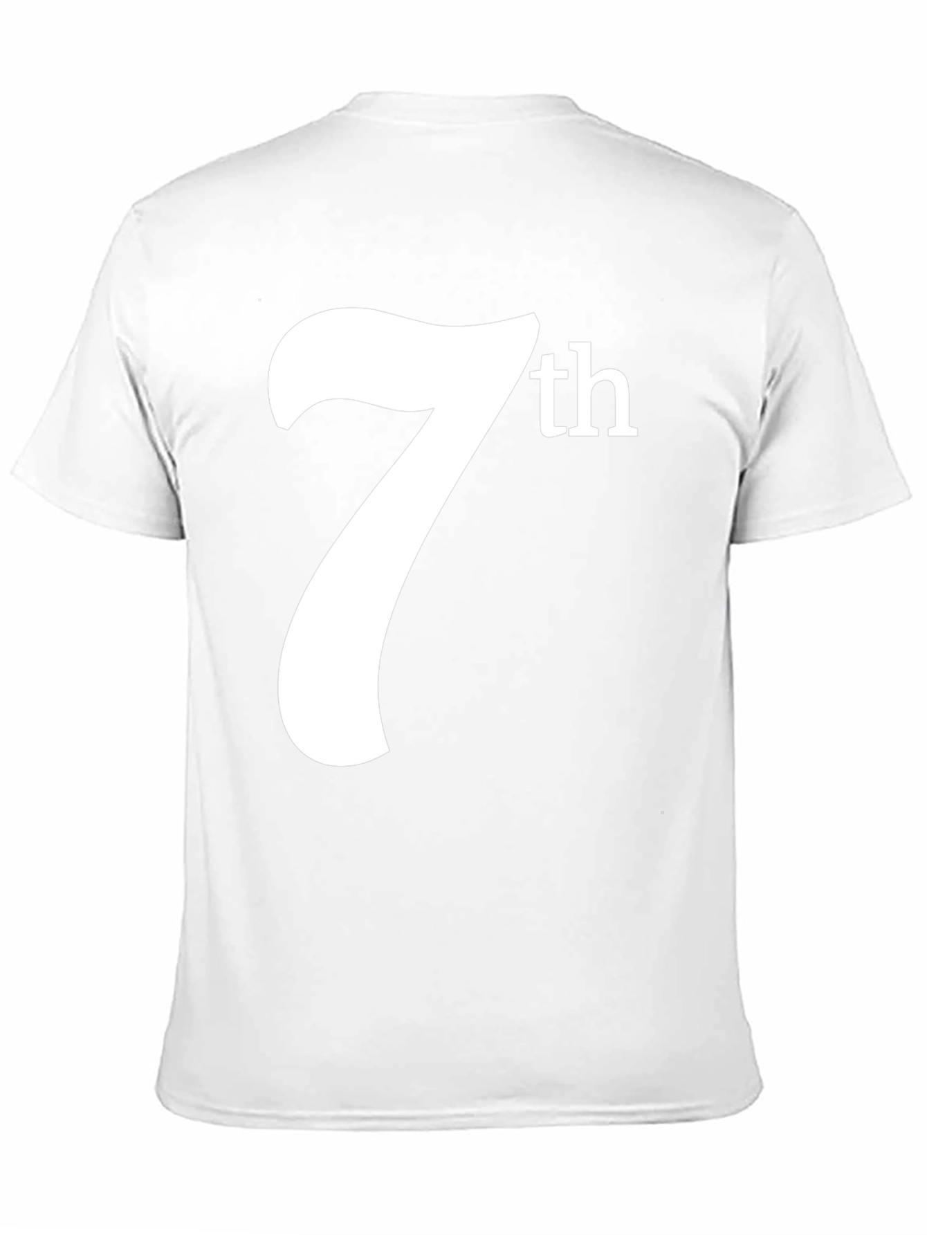 7th Graphic Tee - Black Cotton T-Shirt