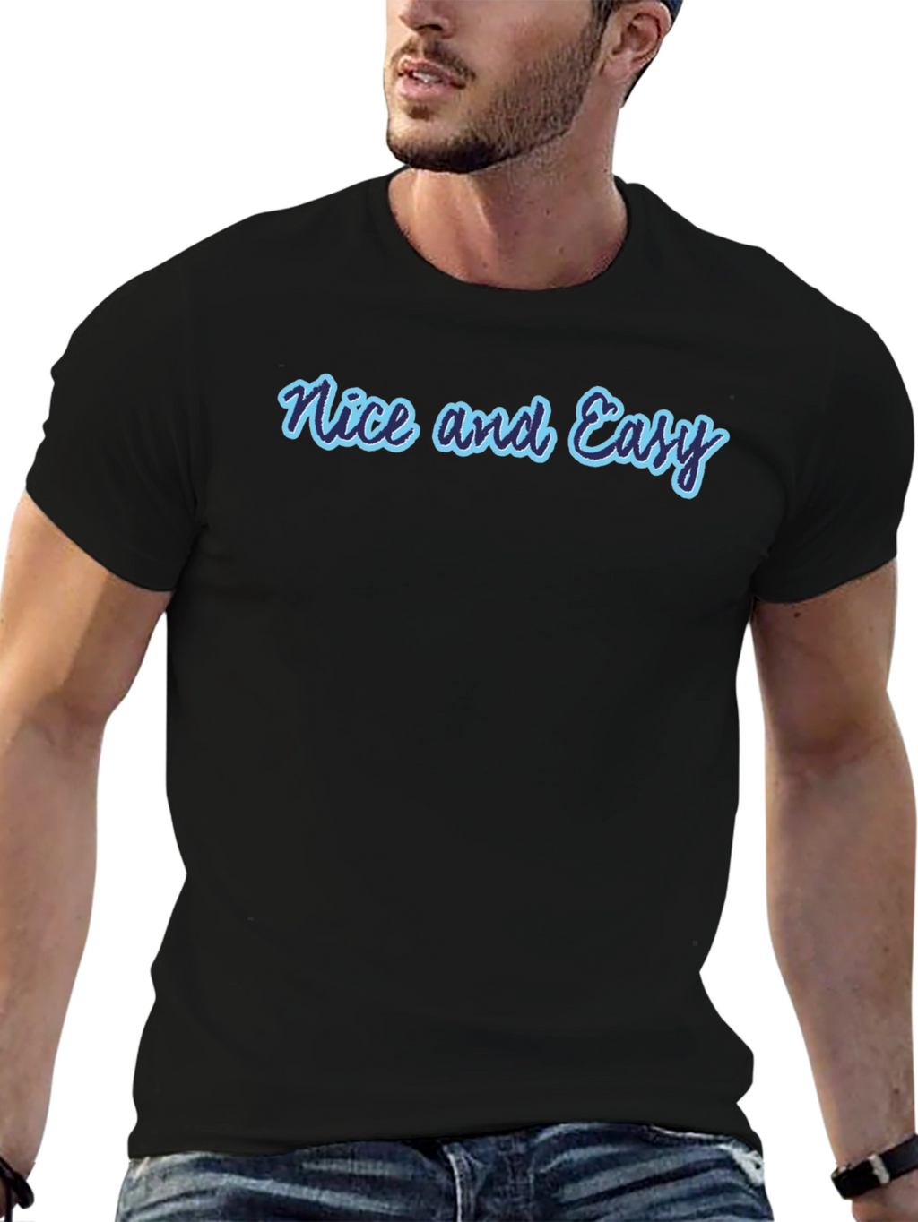 Nice and Easy Graphic Tee - Casual Black T-Shirt