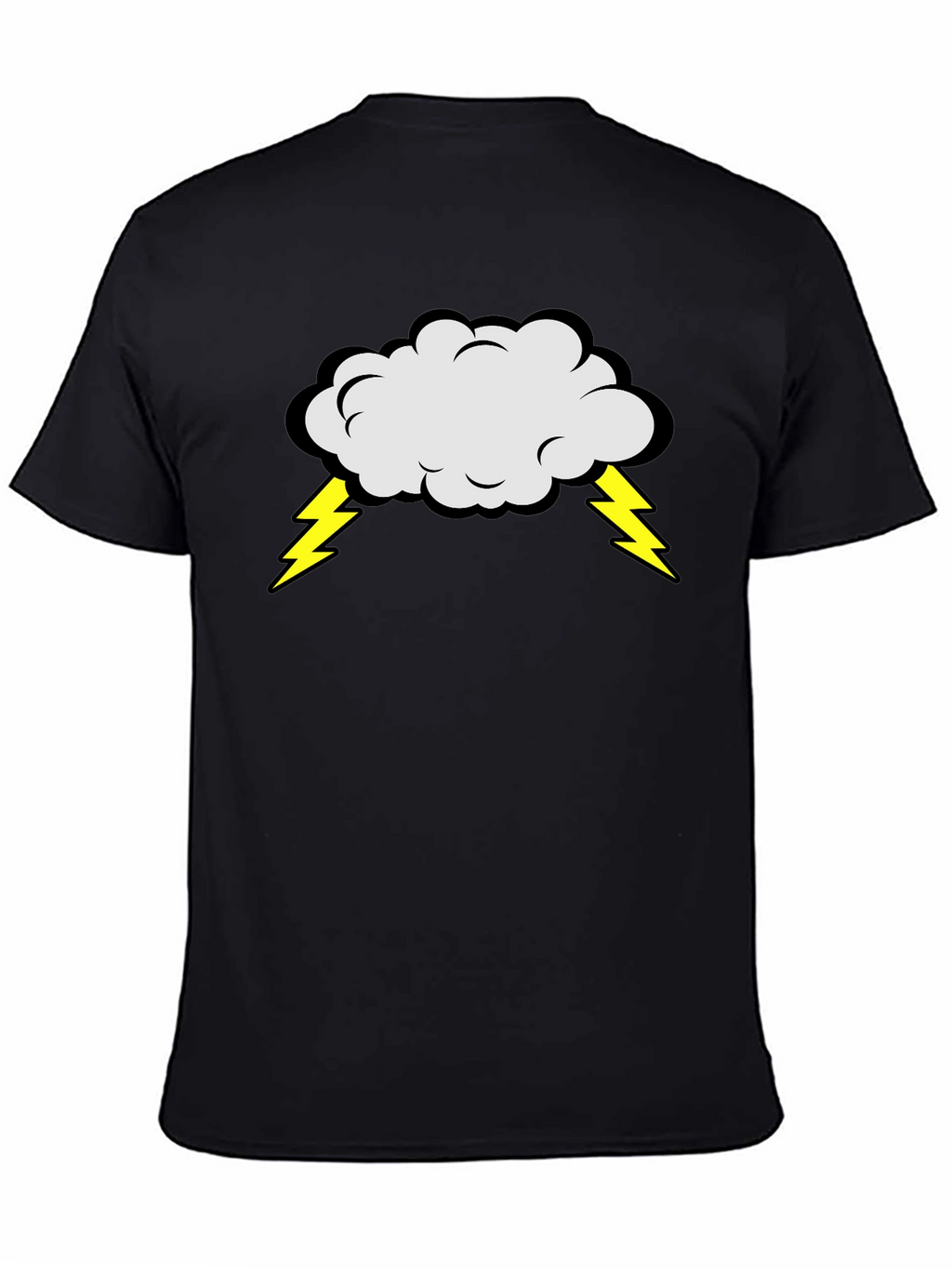 Stormy Cloud T-Shirt - Mens Black Cotton Tee