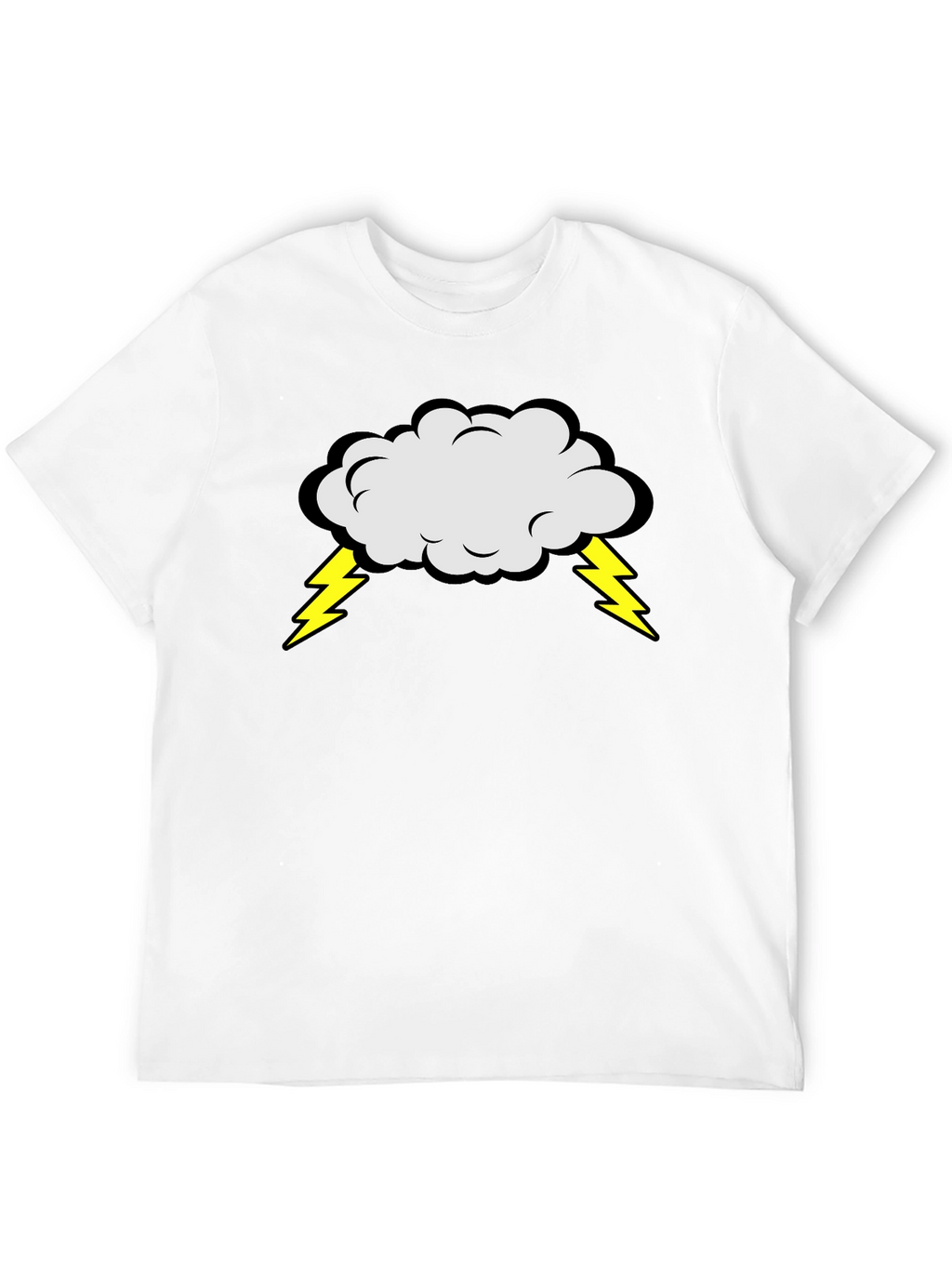 Stormy Cloud T-Shirt - Mens Black Cotton Tee