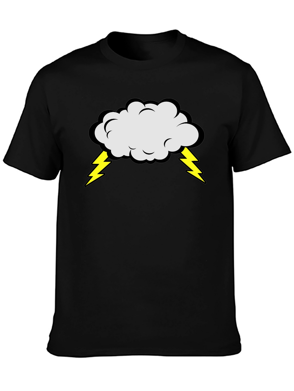 Stormy Cloud T-Shirt - Mens Black Cotton Tee