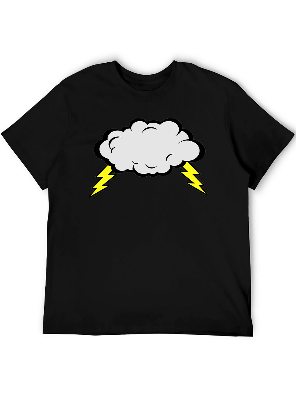 Stormy Cloud T-Shirt - Mens Black Cotton Tee