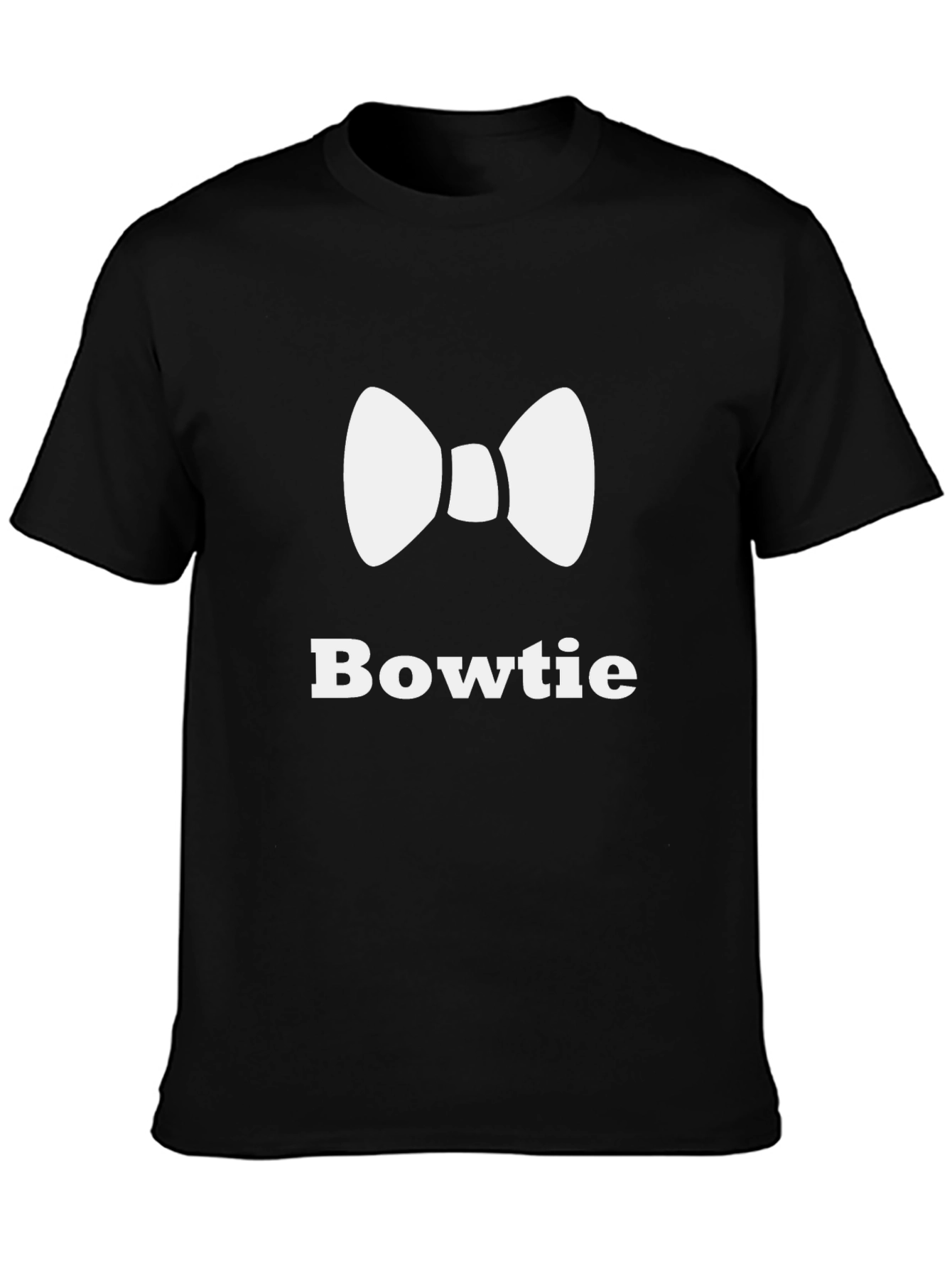 Bowtie Graphic T-Shirt - Stylish Crew Neck Tee