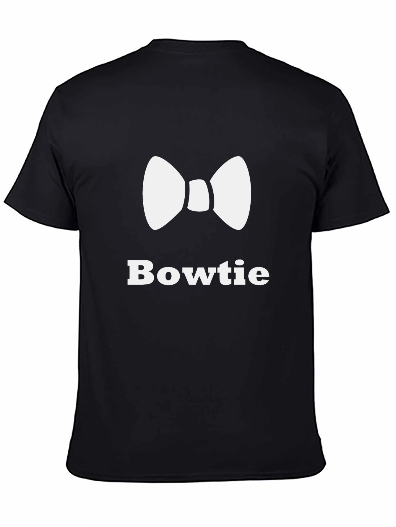 Bowtie Graphic T-Shirt - Stylish Crew Neck Tee
