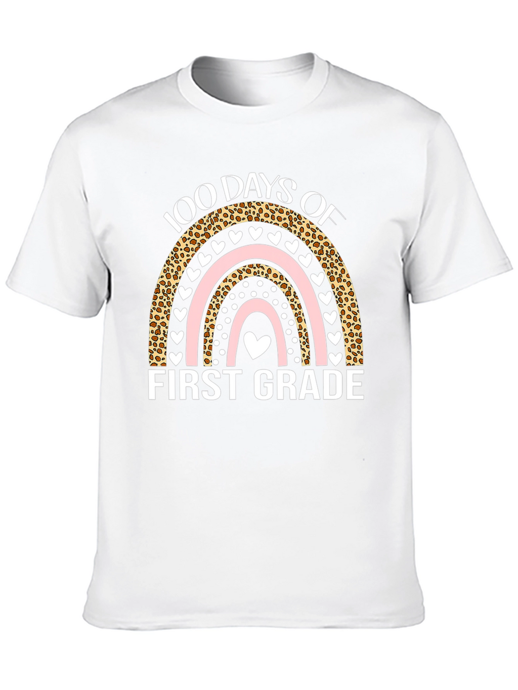 100 Days of First Grade T-Shirt - Rainbow Design