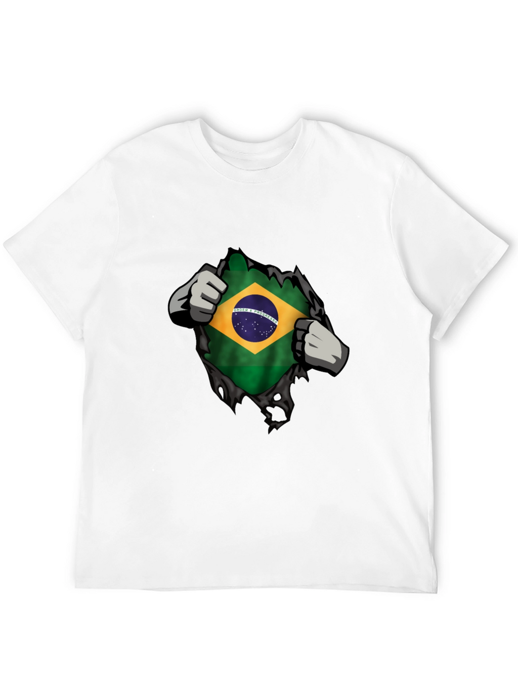 Brazilian Flag Ripped T-Shirt - Patriot Pride