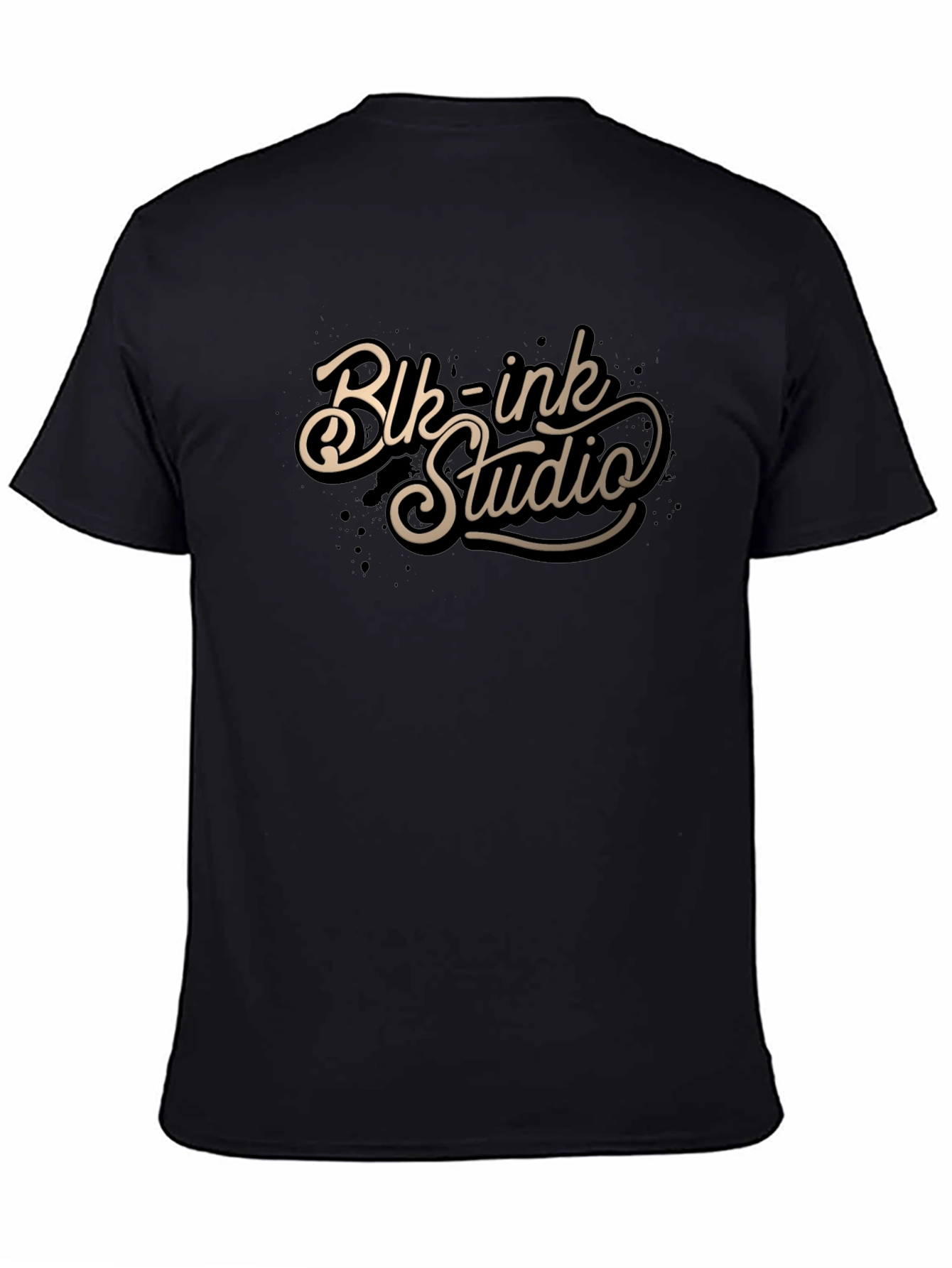 Blk-Ink Studio Black Graphic Tee - Casual Style