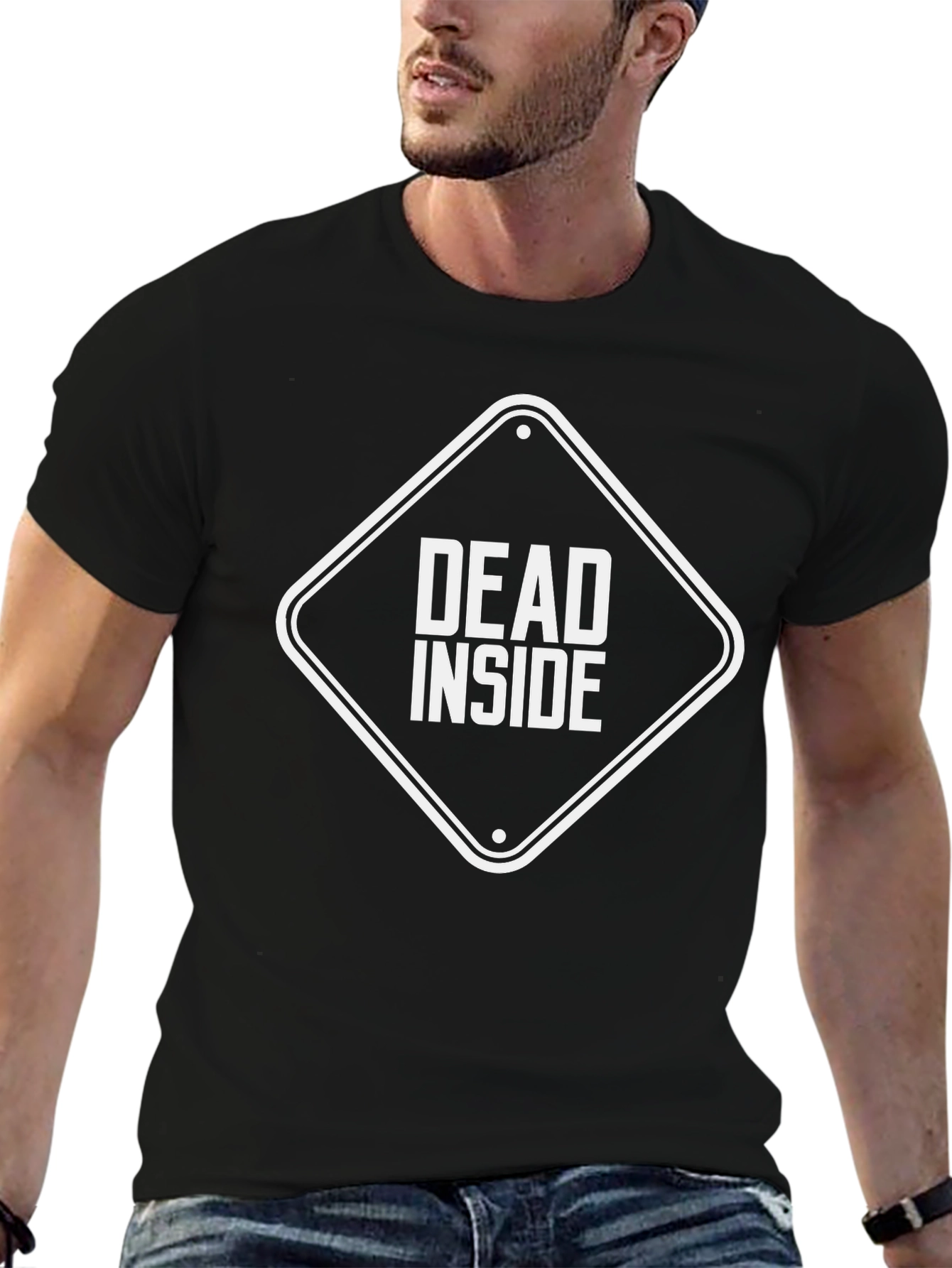 Dead Inside Graphic Tee - Black Crew Neck T-Shirt