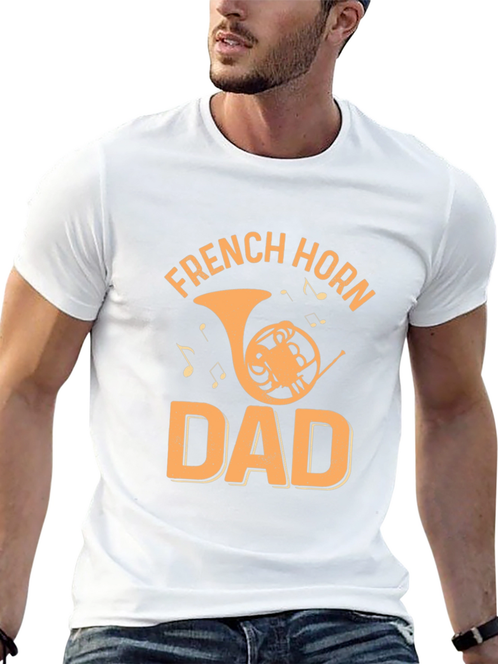 French Horn Dad Graphic T-Shirt