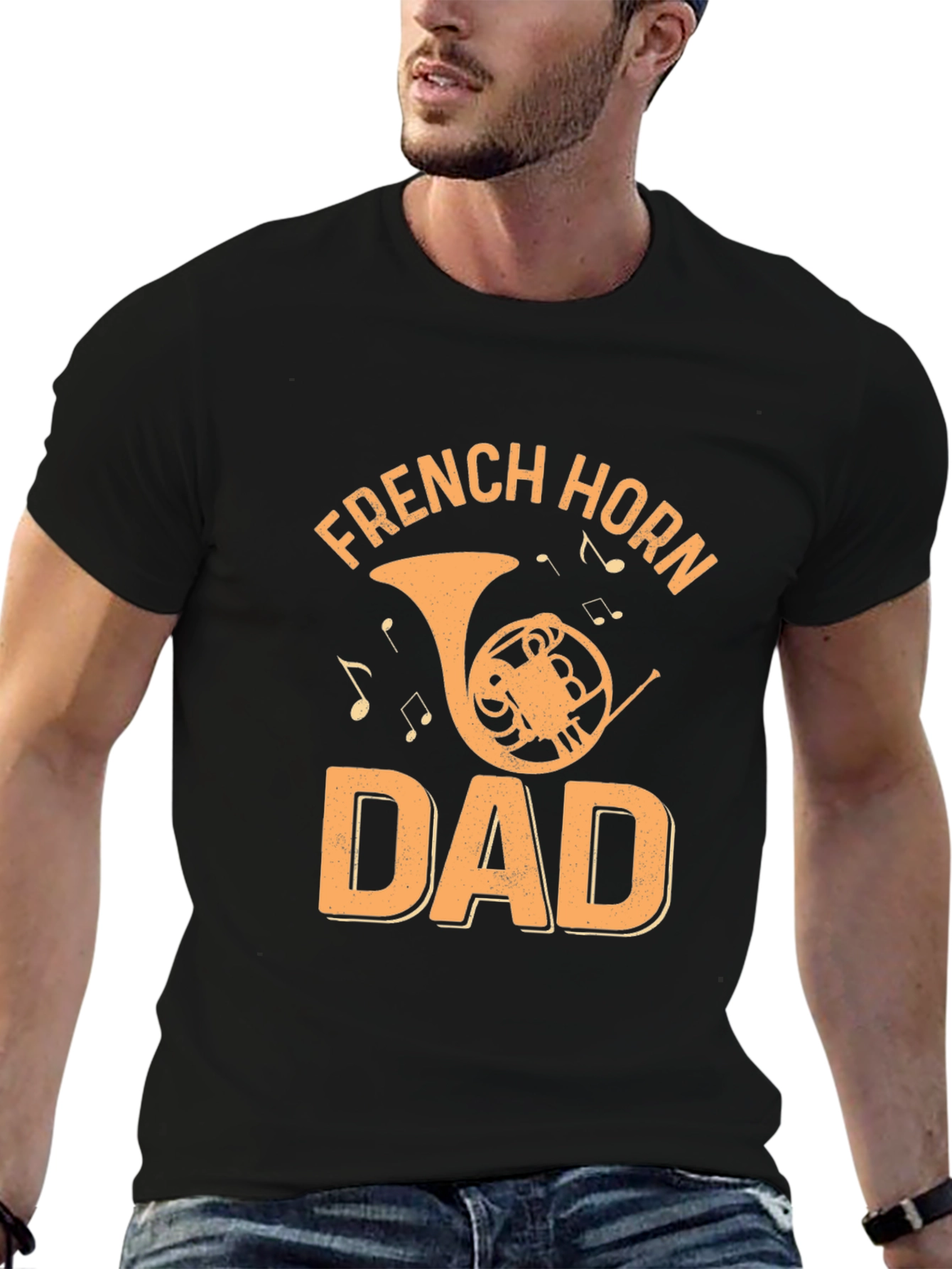 French Horn Dad Graphic T-Shirt