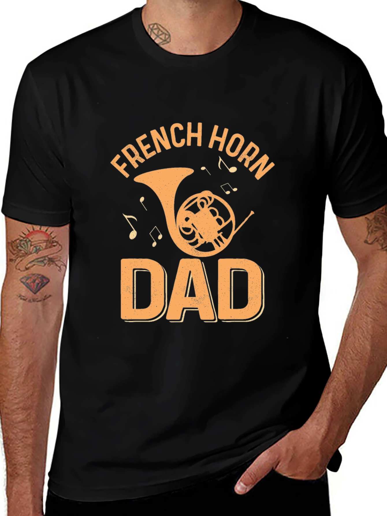 French Horn Dad Graphic T-Shirt