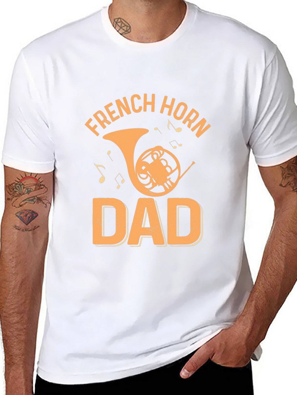 French Horn Dad Graphic T-Shirt