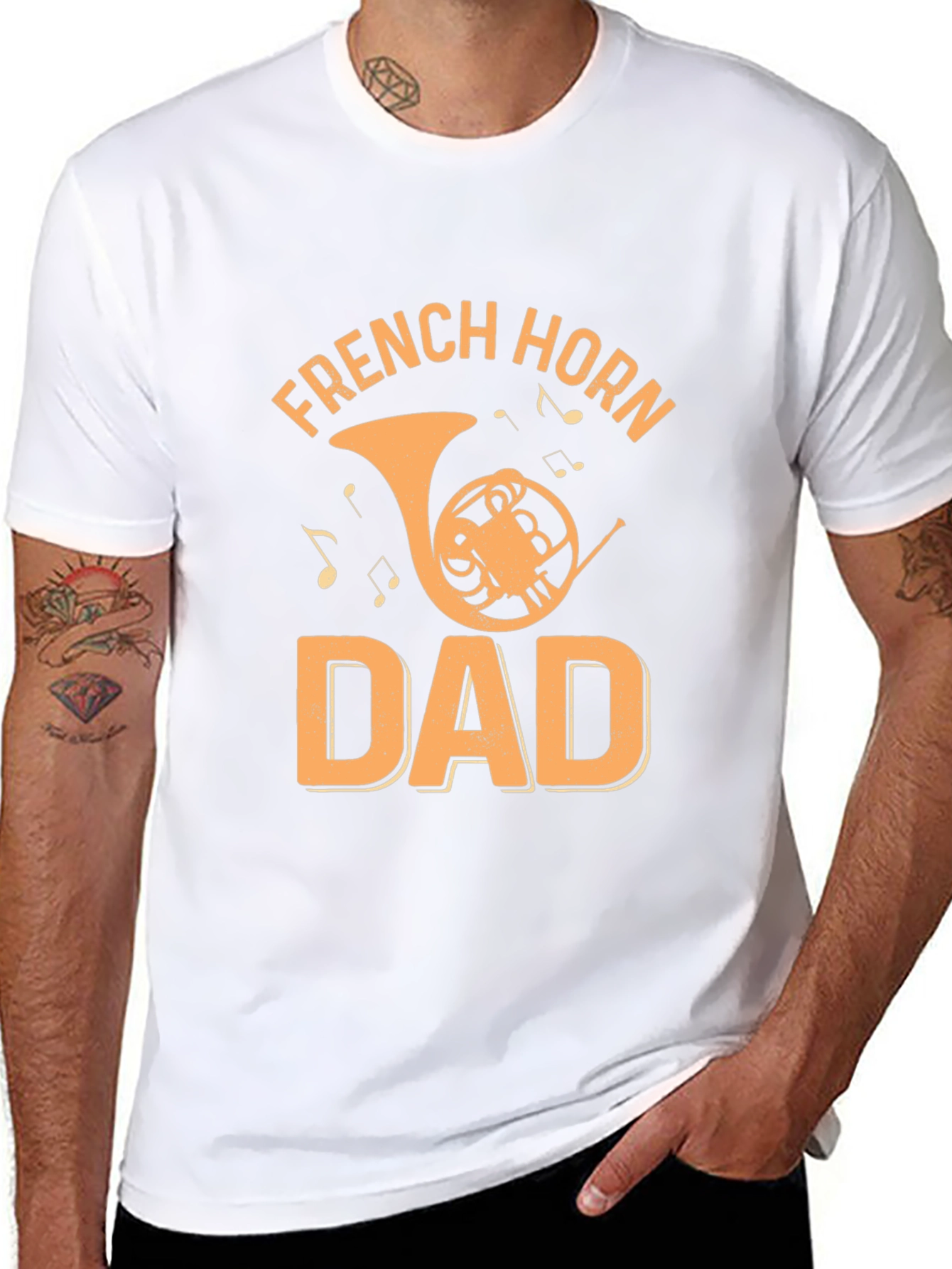 French Horn Dad Graphic T-Shirt