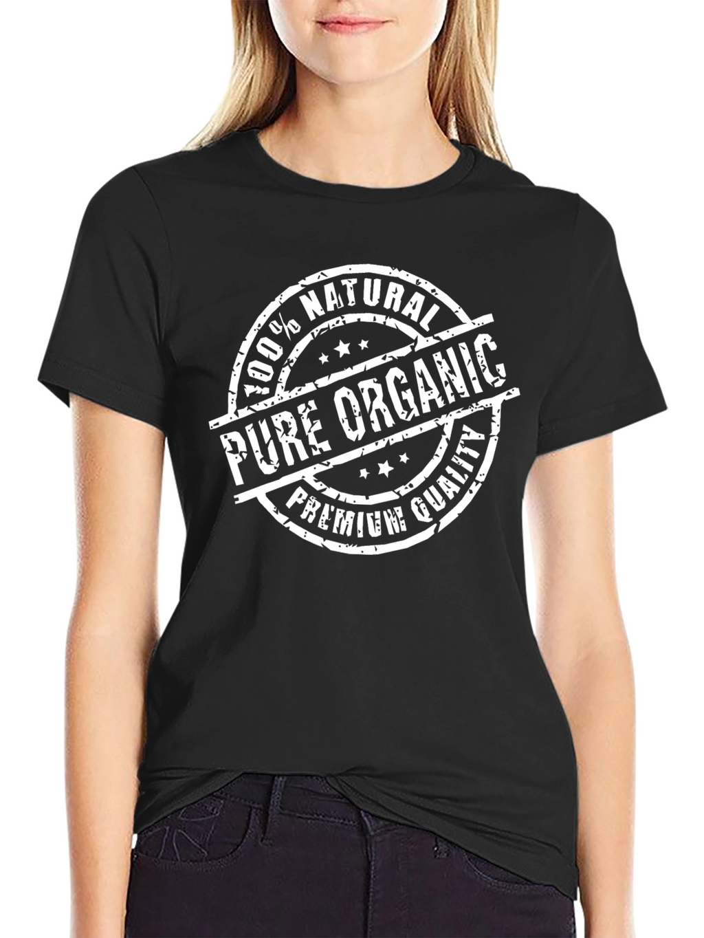 100% Natural Pure Organic Premium Quality Black T-Shirt