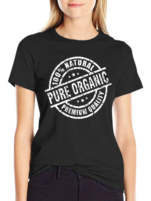 100% Natural Pure Organic Premium Quality Black T-Shirt