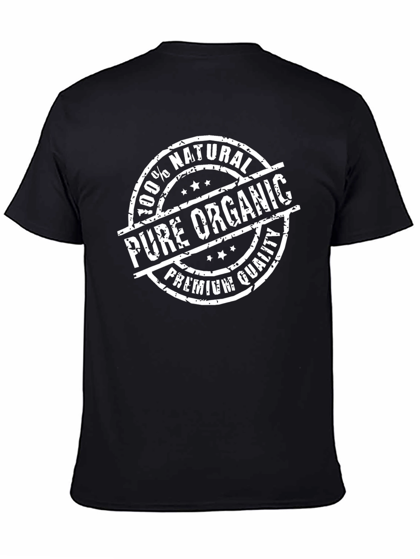 100% Natural Pure Organic Premium Quality Black T-Shirt