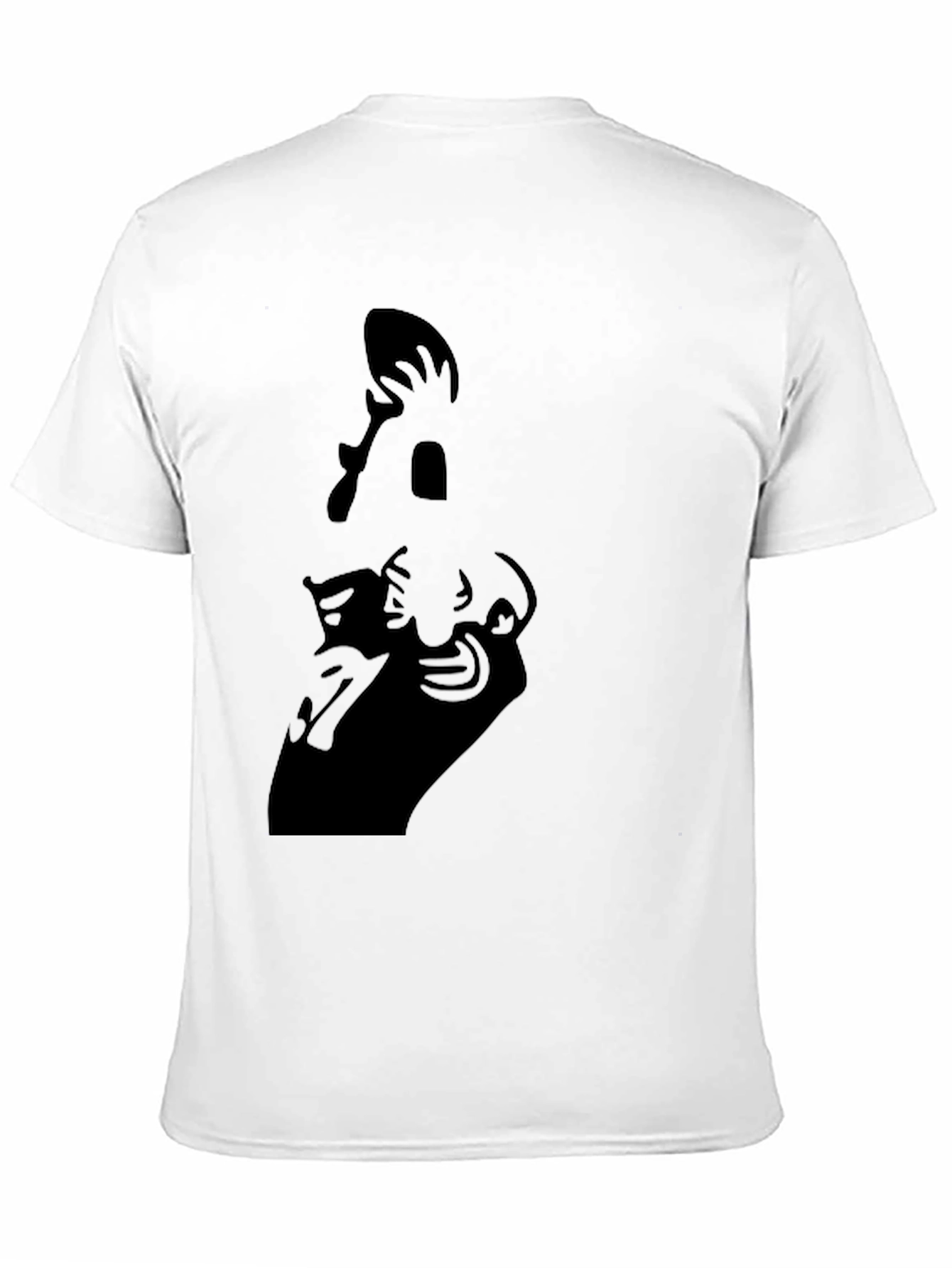 Black Graphic Tee - Abstract Design