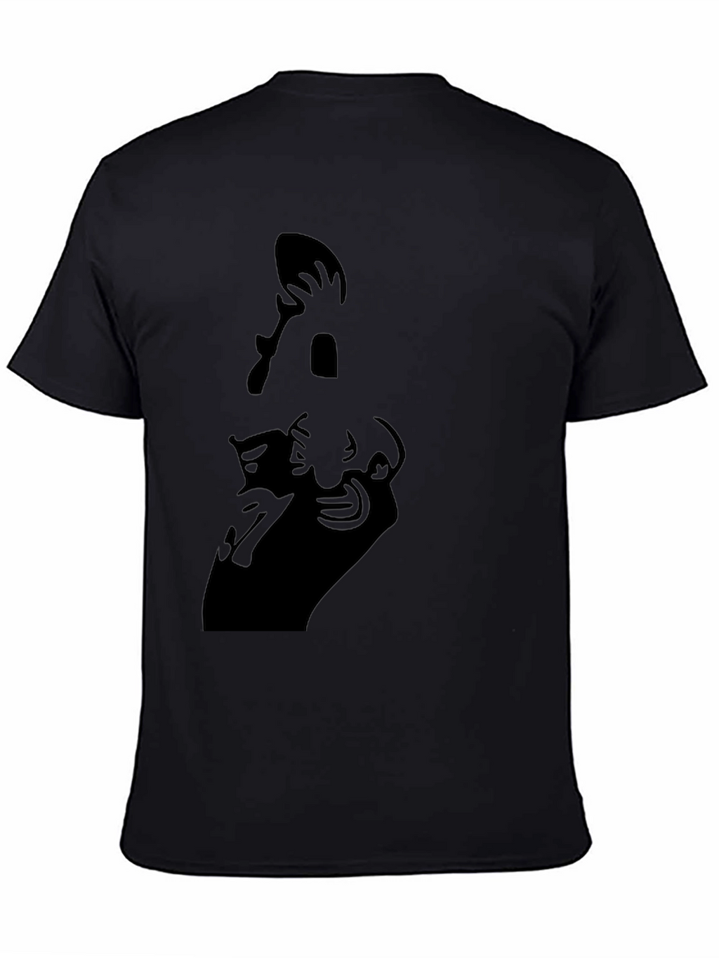 Black Graphic Tee - Abstract Design