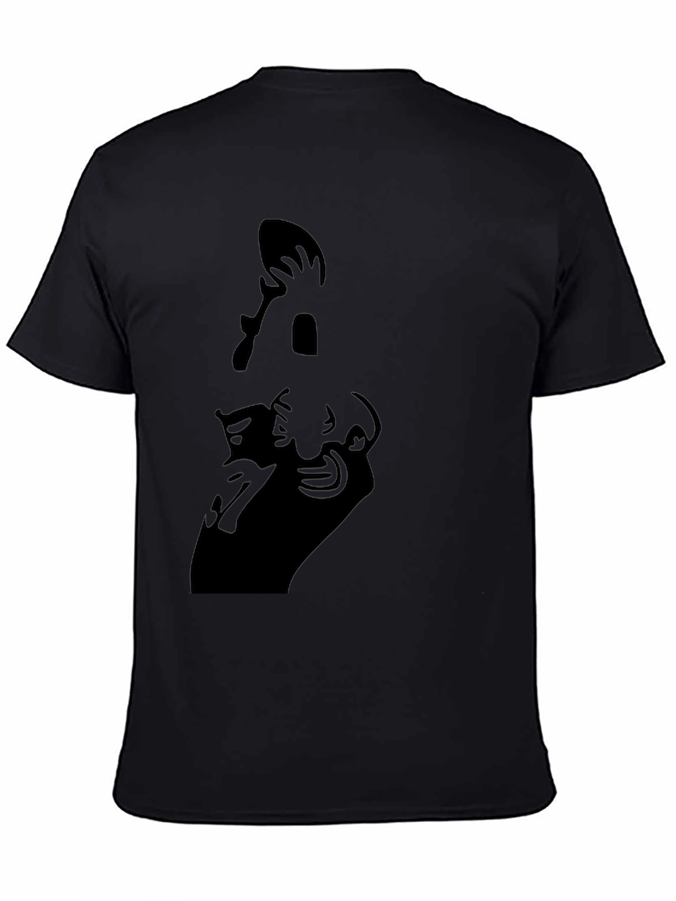 Black Graphic Tee - Abstract Design