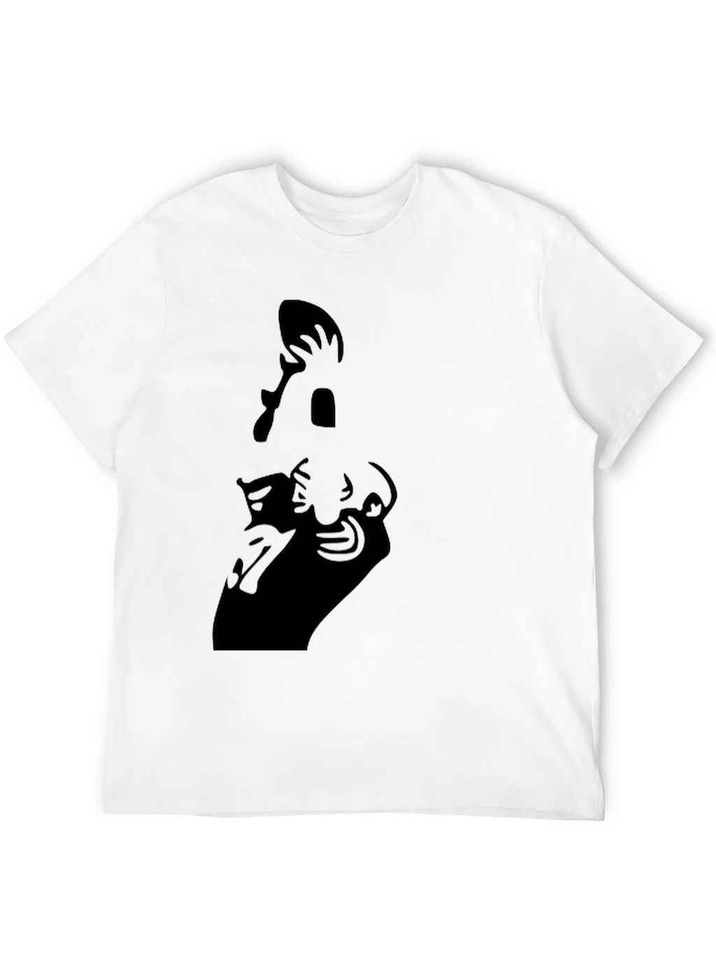 Black Graphic Tee - Abstract Design