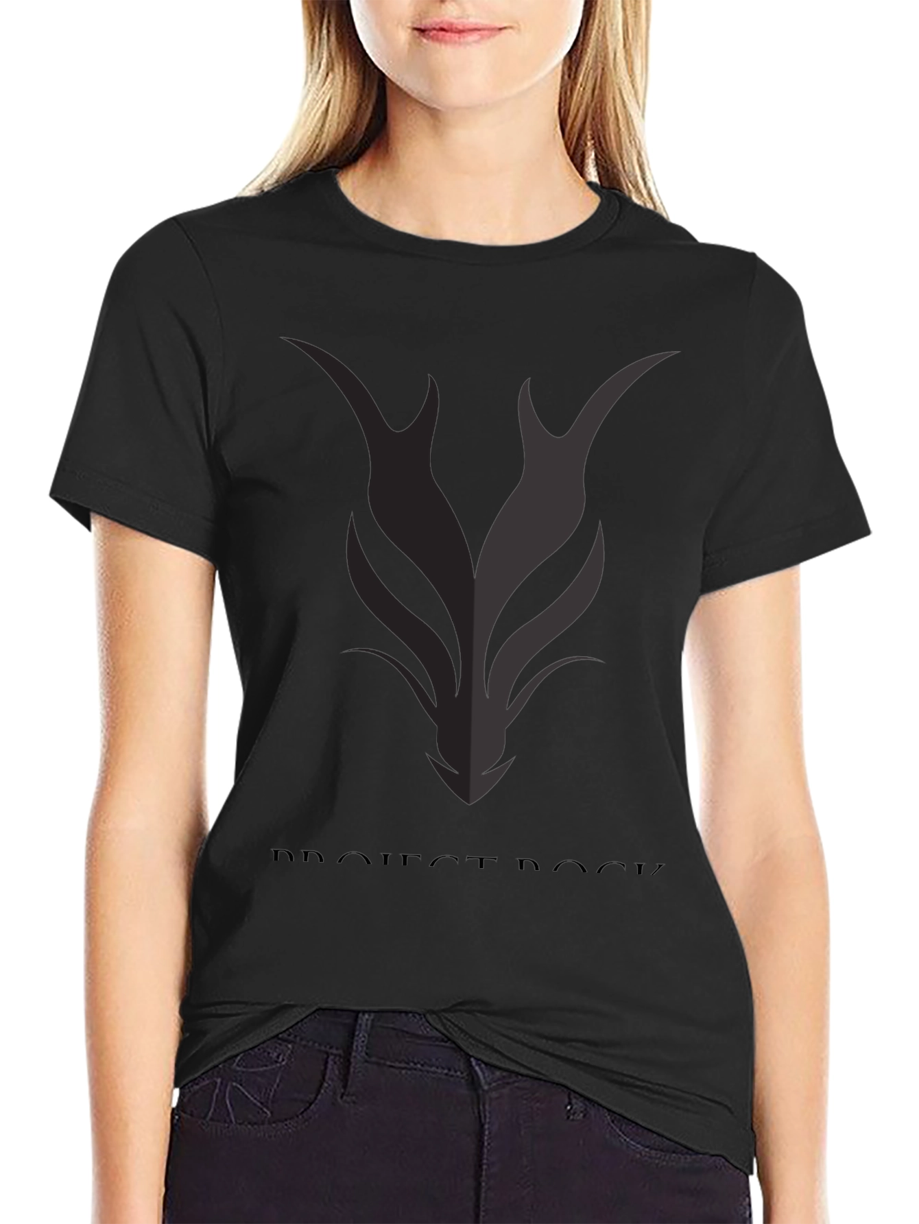 Project Rock Black T-Shirt - Graphic Design Tee