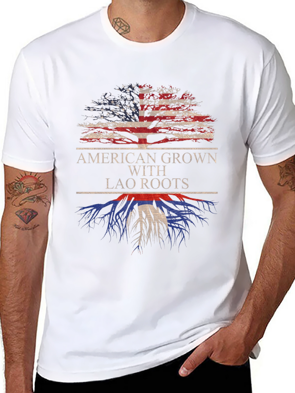 American Grown with Lao Roots T-Shirt