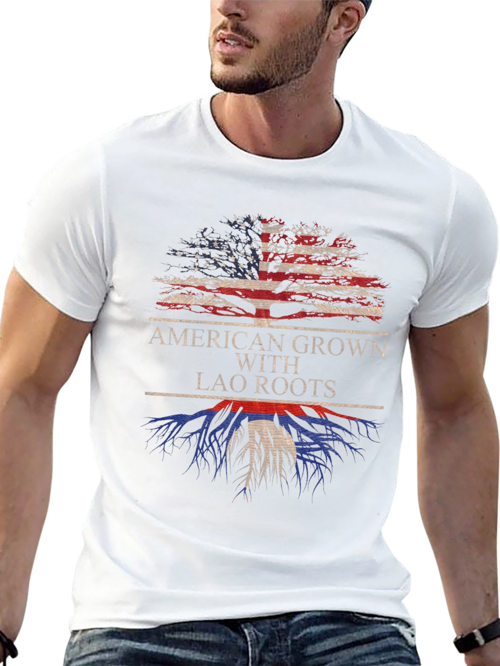 American Grown with Lao Roots T-Shirt