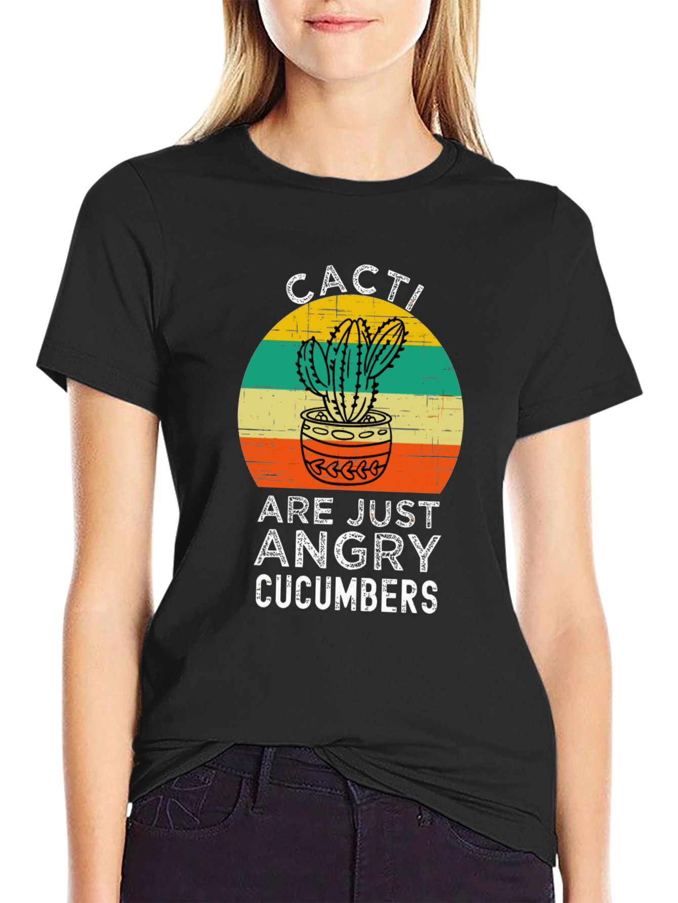 Cacti Are Just Angry Cucumbers Graphic T-Shirt