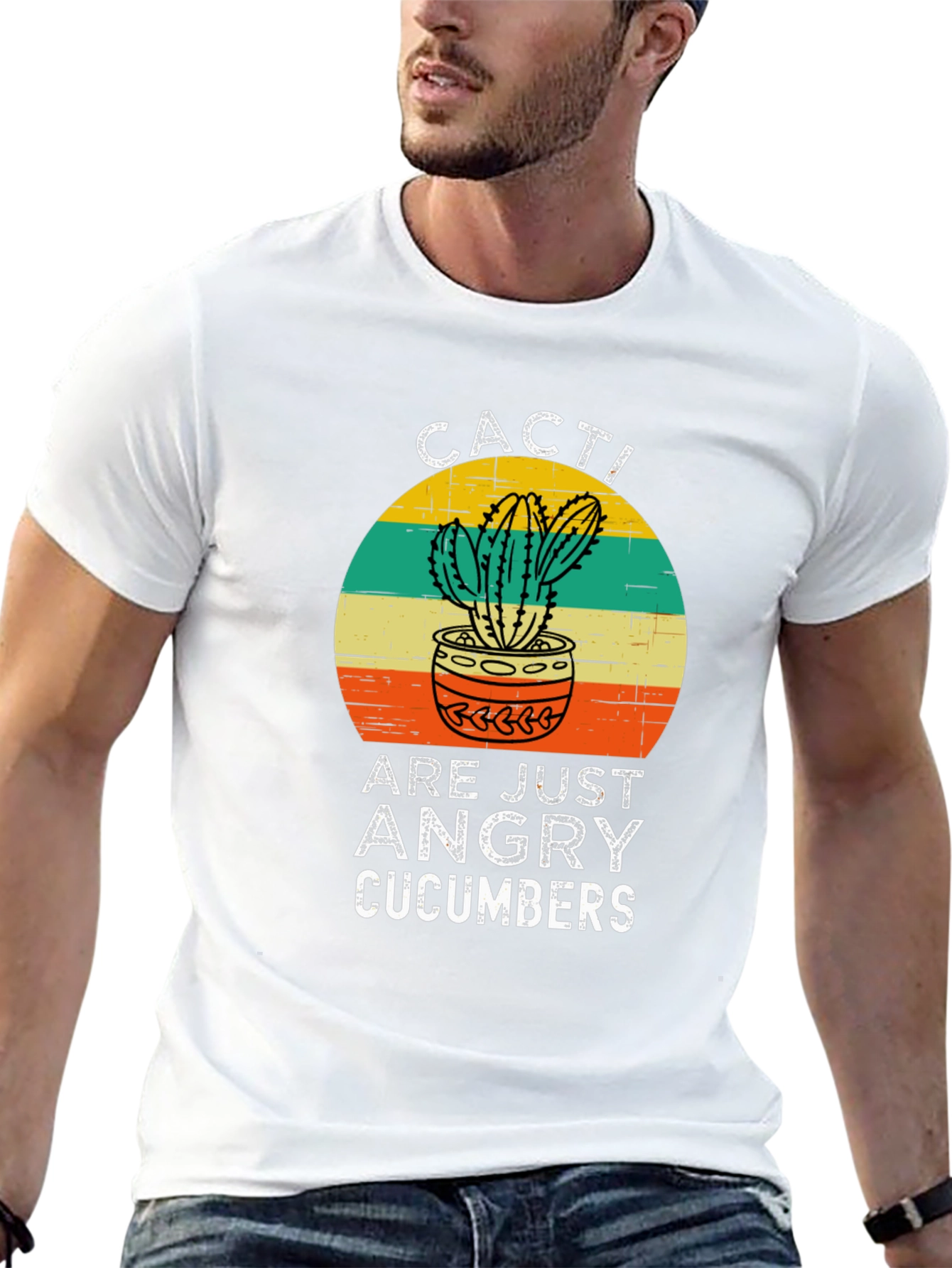 Cacti Are Just Angry Cucumbers Graphic T-Shirt