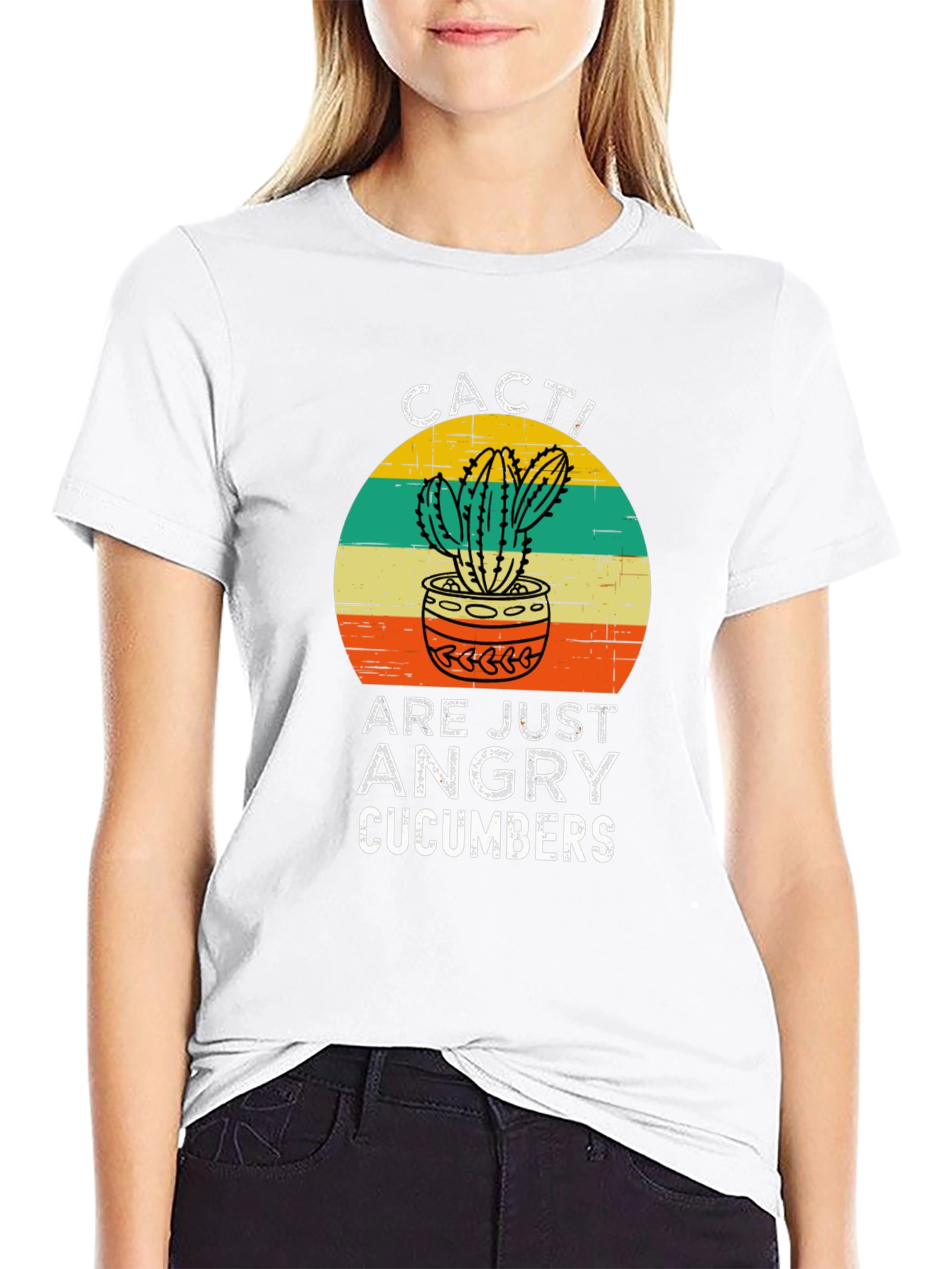Cacti Are Just Angry Cucumbers Graphic T-Shirt