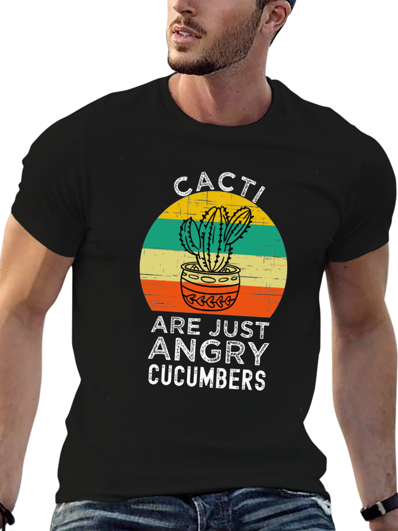 Cacti Are Just Angry Cucumbers Graphic T-Shirt