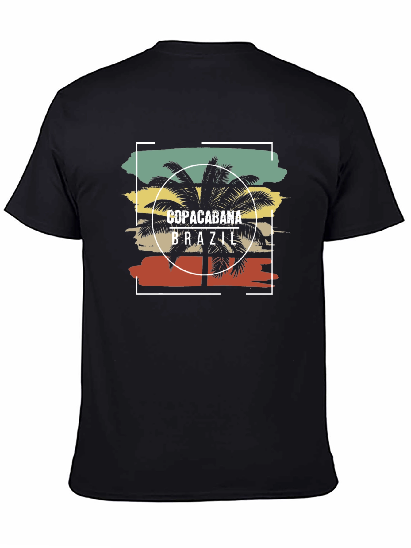 Copacabana Brazil T-Shirt - Retro Palm Tree Design