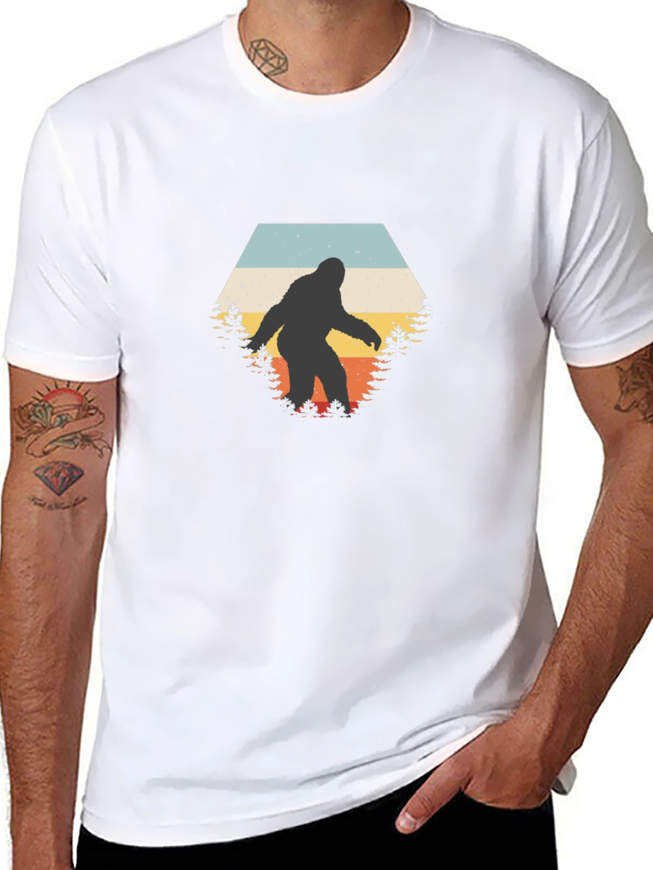 Retro Bigfoot Graphic Tee - Sasquatch T-Shirt