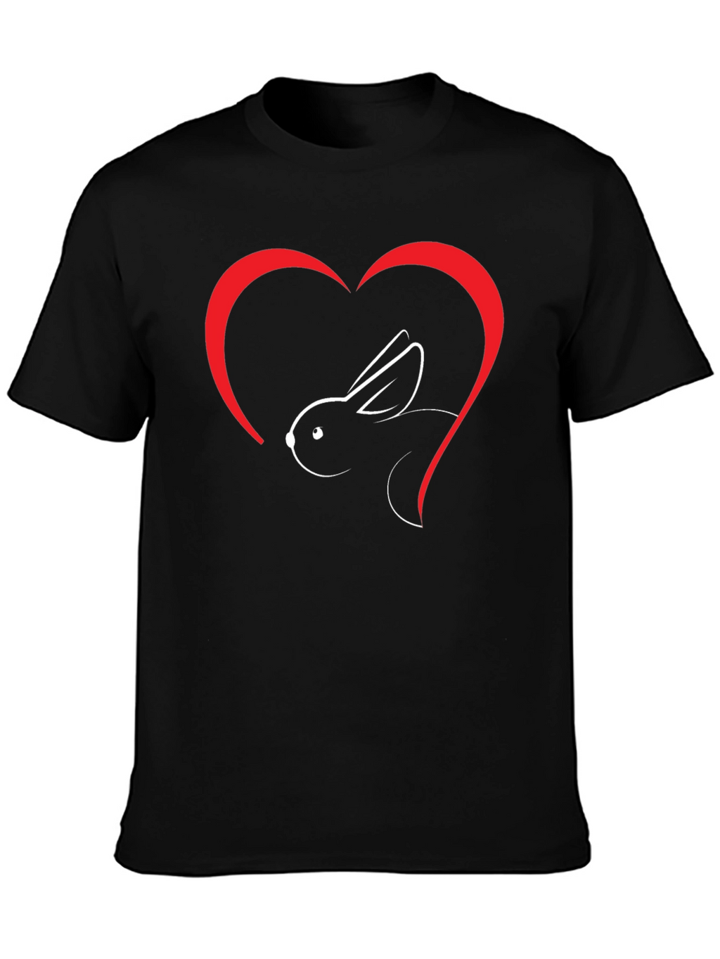 Rabbit Heart Graphic T-Shirt - Soft Cotton Blend