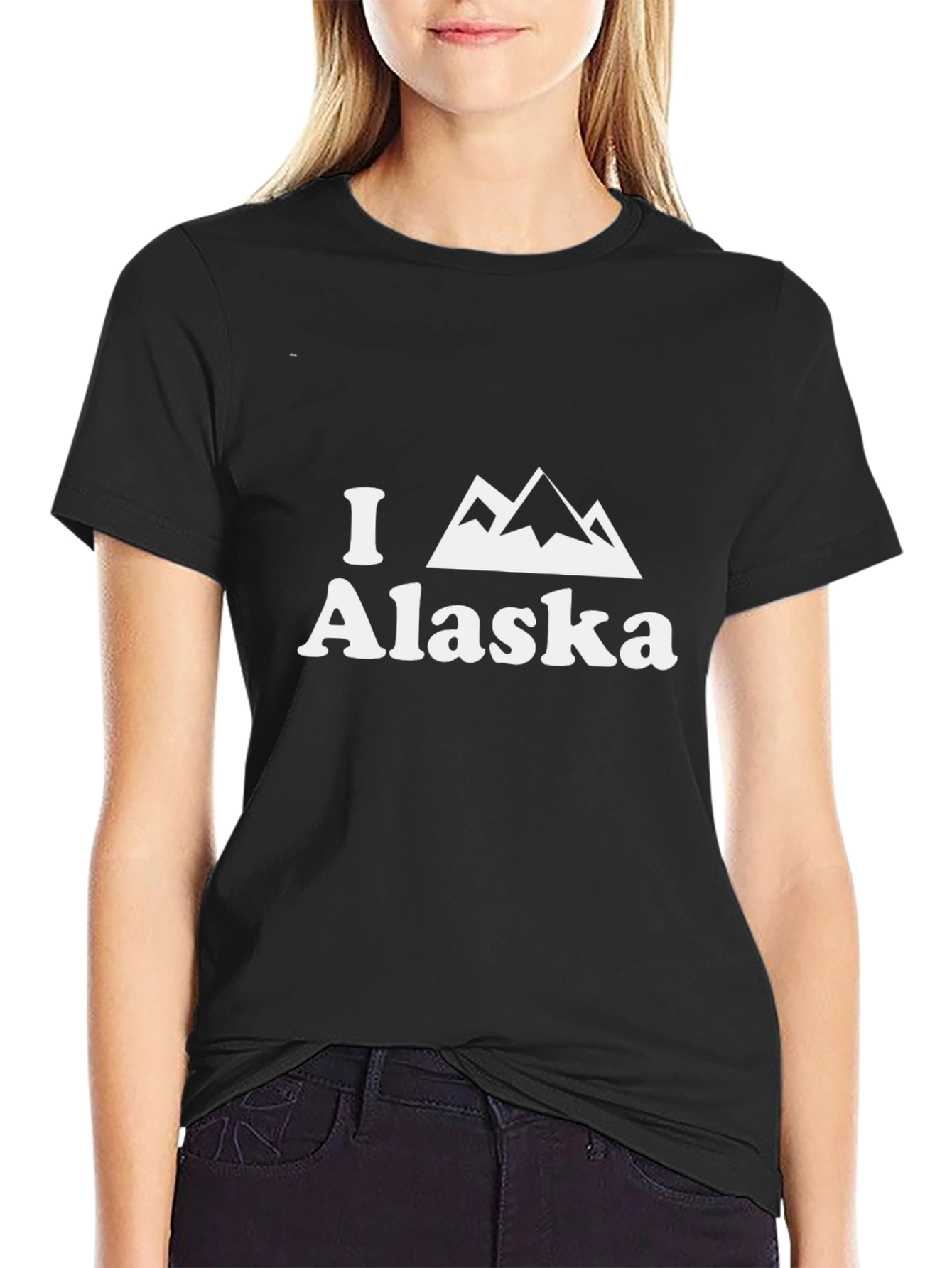 I Heart Alaska Graphic Tee - Black Cotton T-Shirt