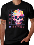 Pastel Skull Graphic Tee - Kawaii Style