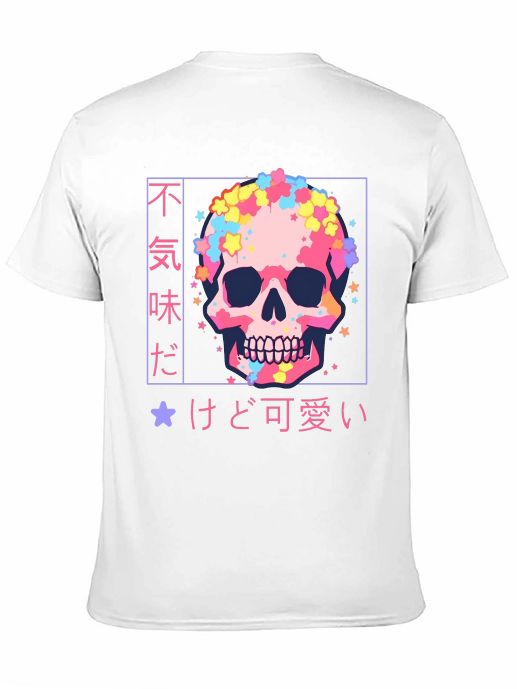 Pastel Skull Graphic Tee - Kawaii Style