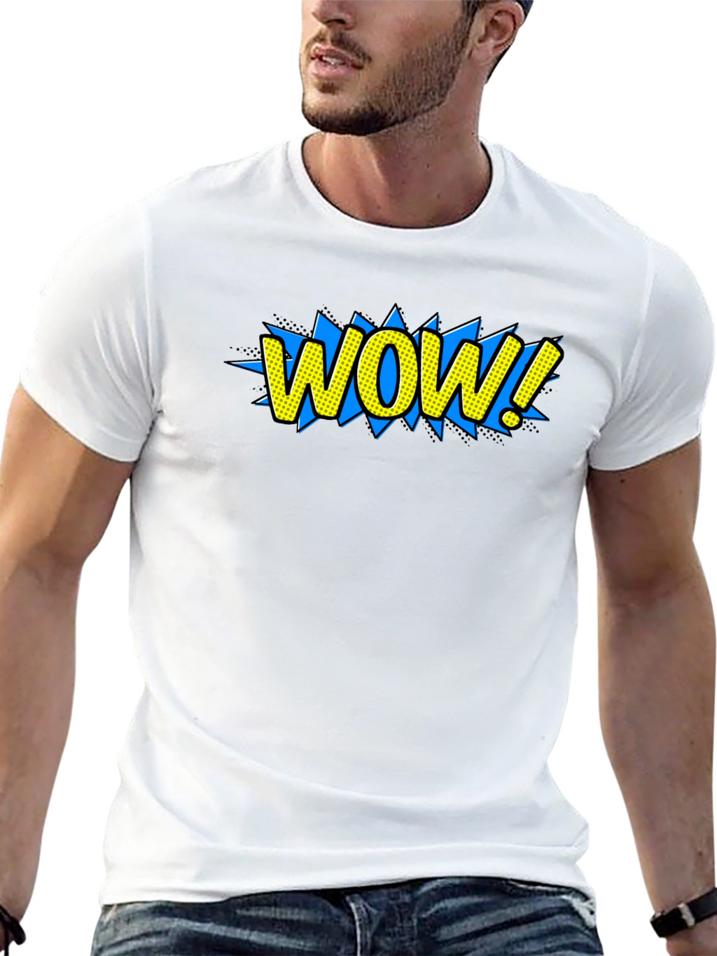 WOW! Graphic Tee - Comic Book Style T-Shirt