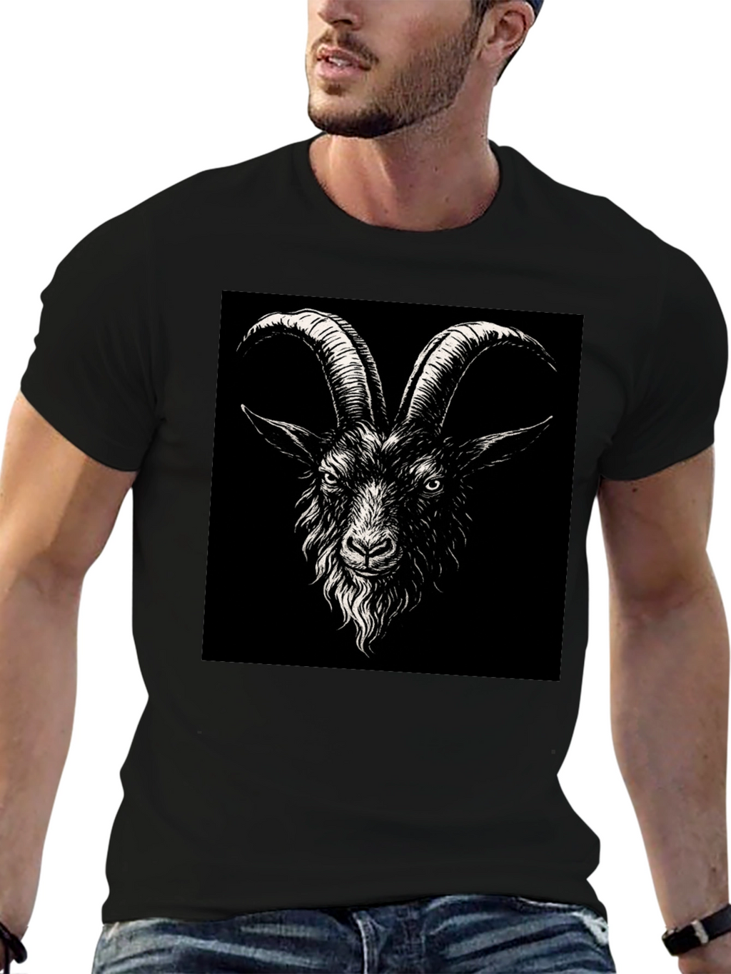 Black Goat Graphic Tee - Unisex Soft Cotton Shirt