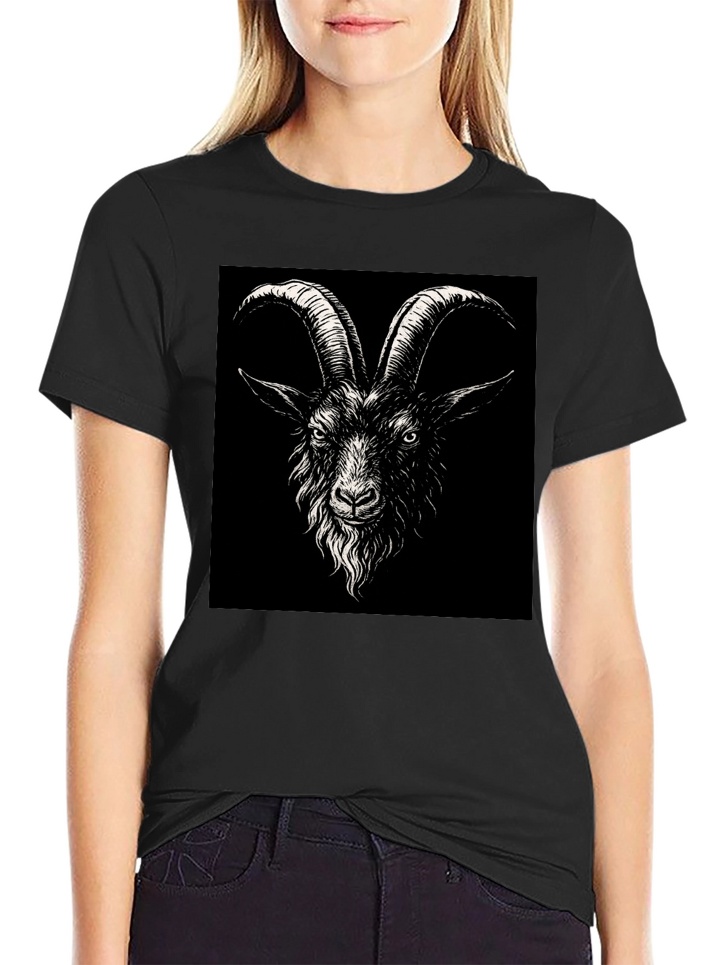 Black Goat Graphic Tee - Unisex Soft Cotton Shirt