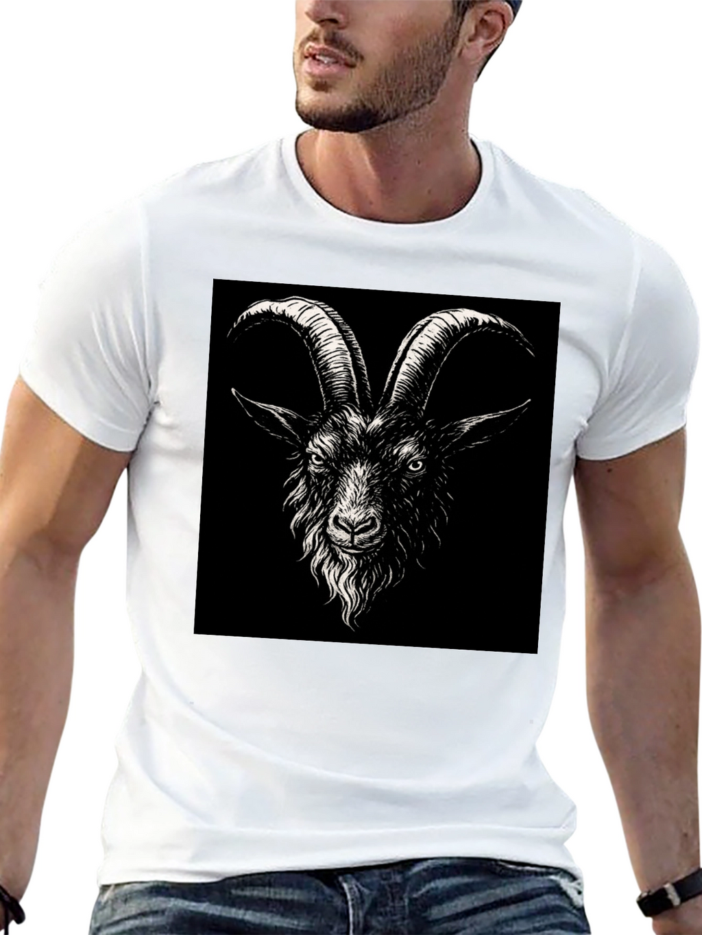 Black Goat Graphic Tee - Unisex Soft Cotton Shirt